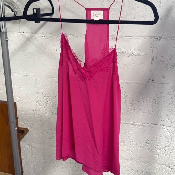 Cami NYC Tank - Pink Lace Spaghetti Strap Top - NEVER WORN - Size Small - Picture 1 of 4